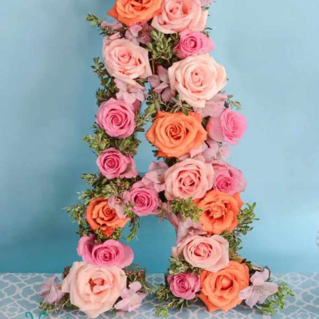 Giant Floral Monogram Letter