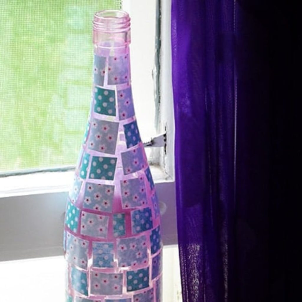 Mosaic Wine Bottle Craft