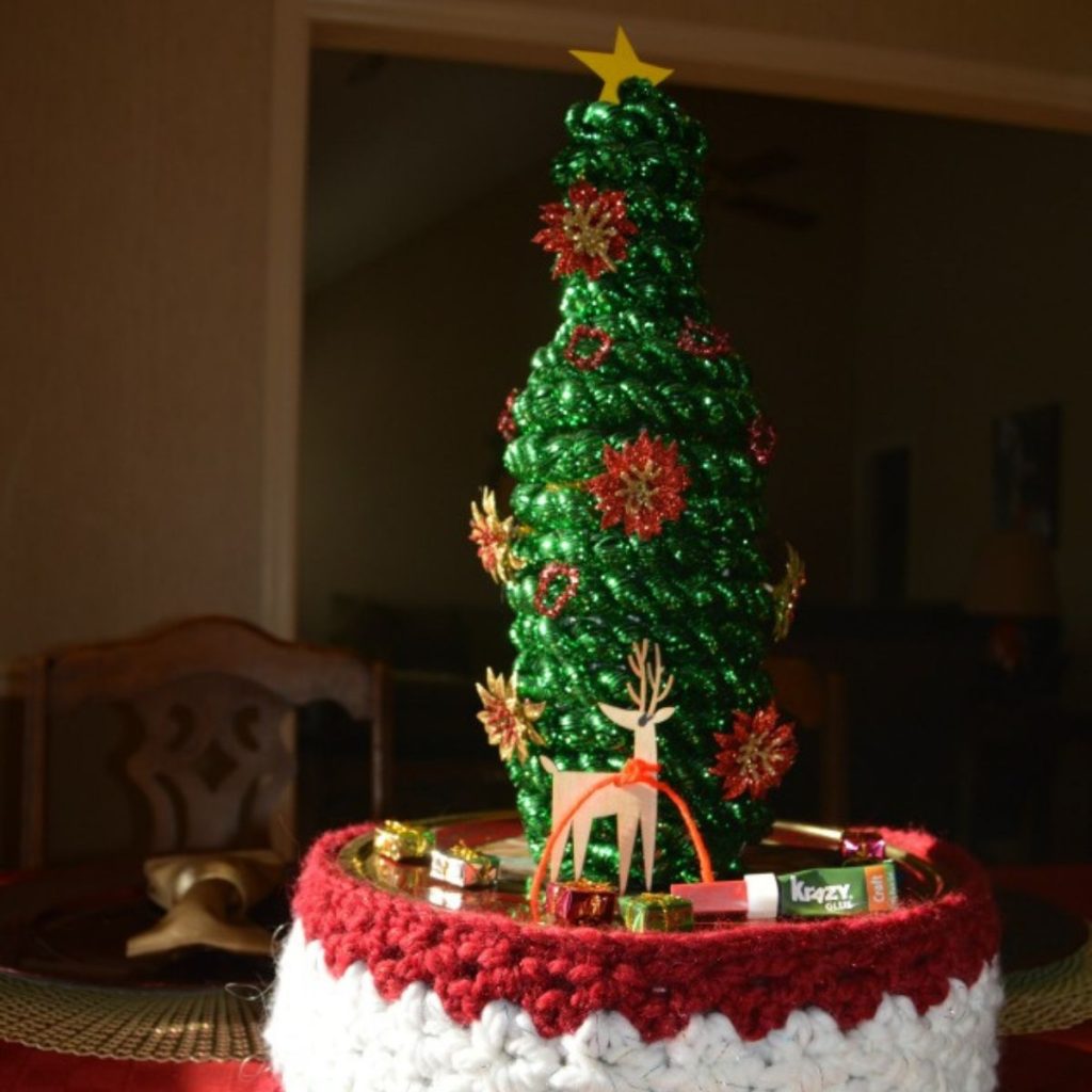 Christmas Tree Glass Bottle