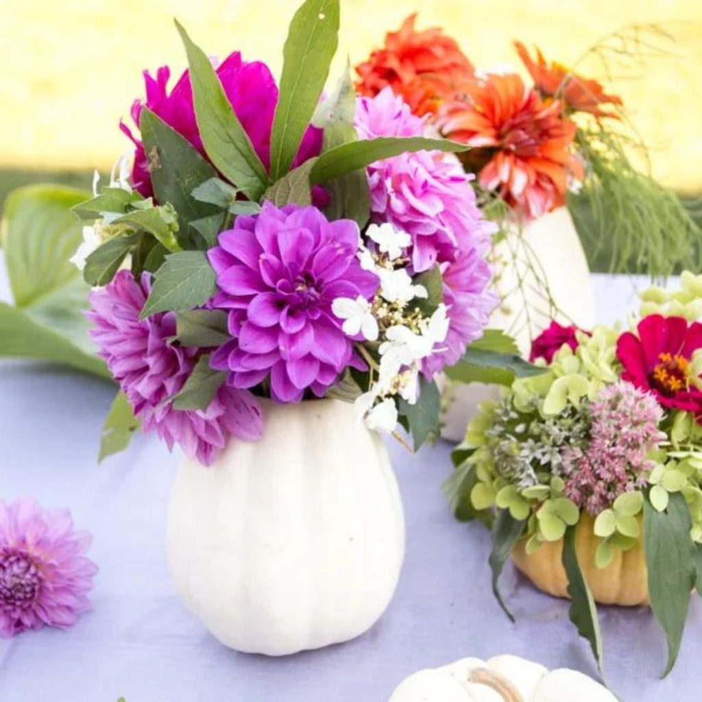 Pumpkin Vase Flower Arrangements