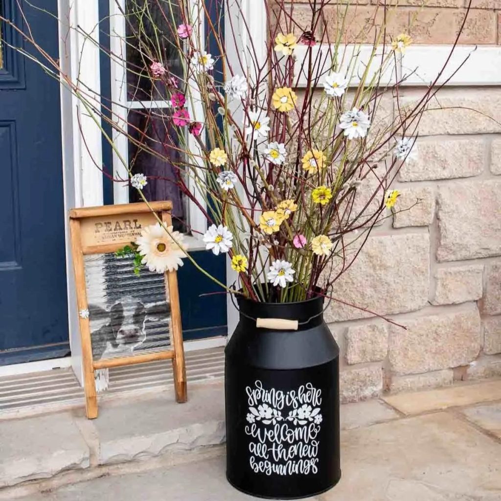 Spring Pinecone Flower Arrangement