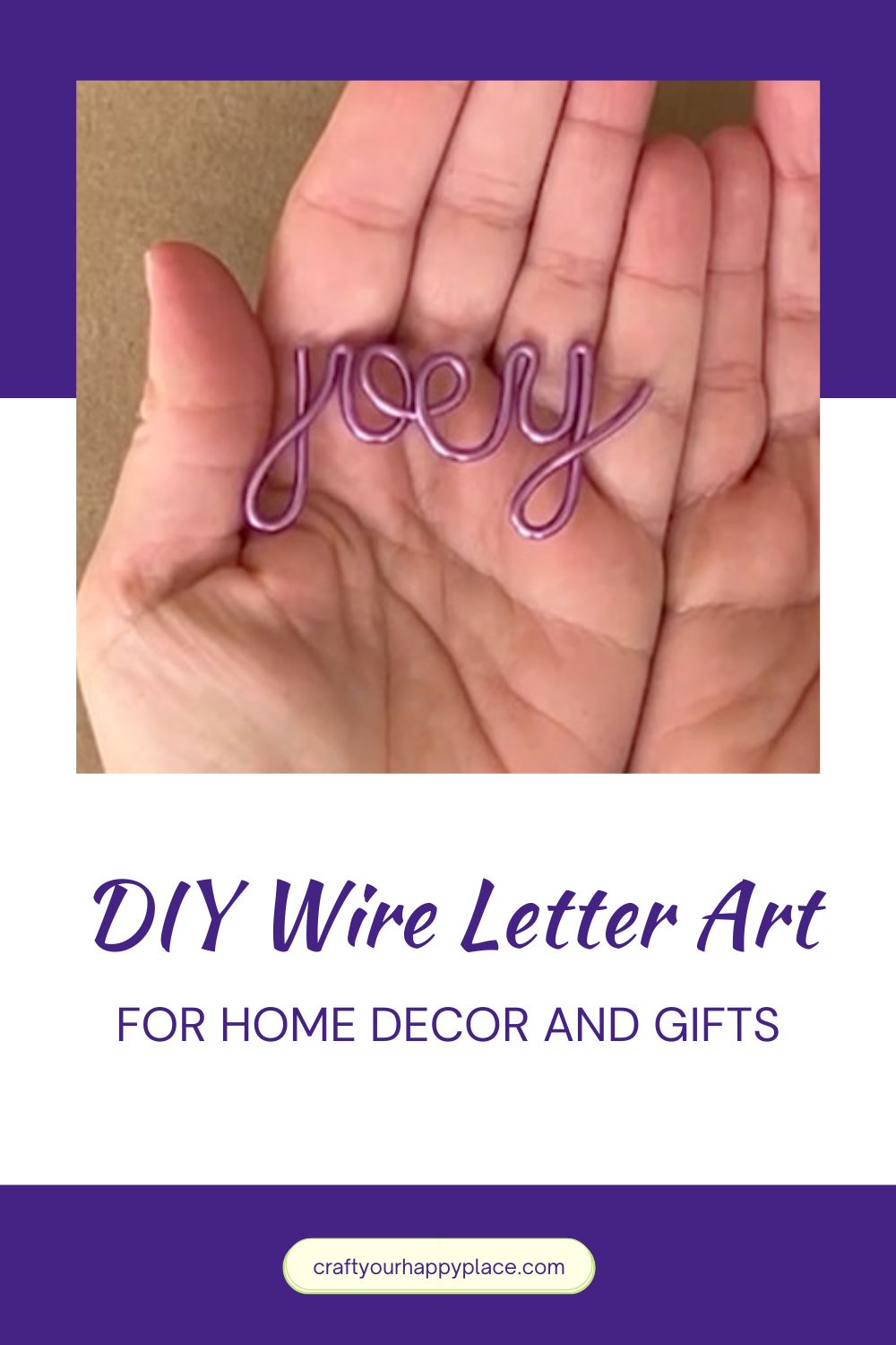 How to Make Wire Names - Craft Your Happy Place