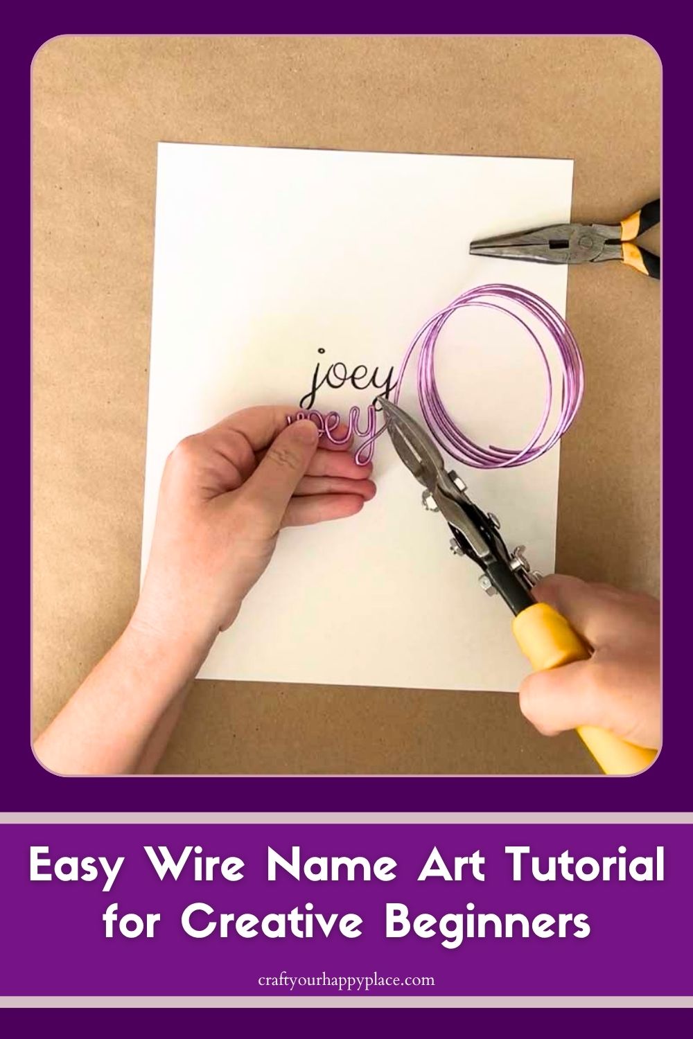 How to Make Wire Names - Craft Your Happy Place