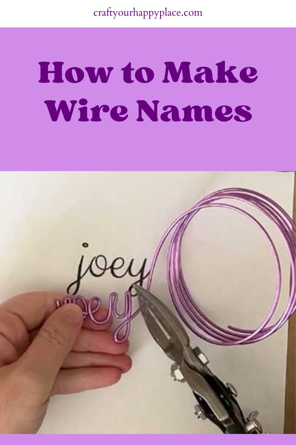 How to Make Wire Names - Craft Your Happy Place