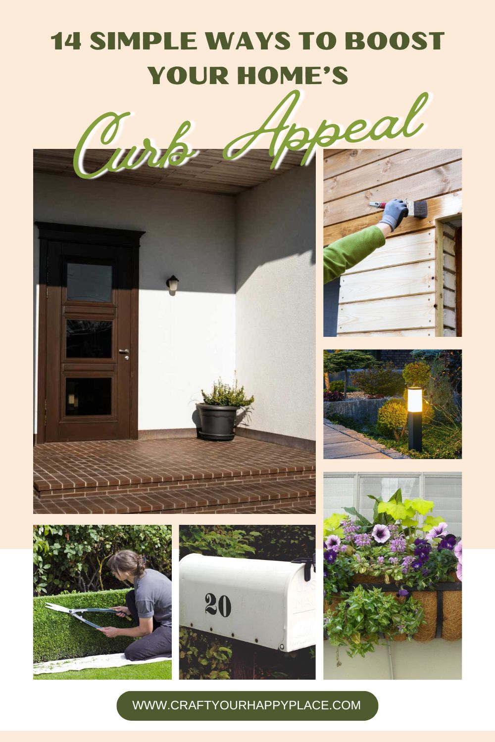 14 Simple Ways to Boost Your Home's Curb Appeal - Craft Your Happy Place