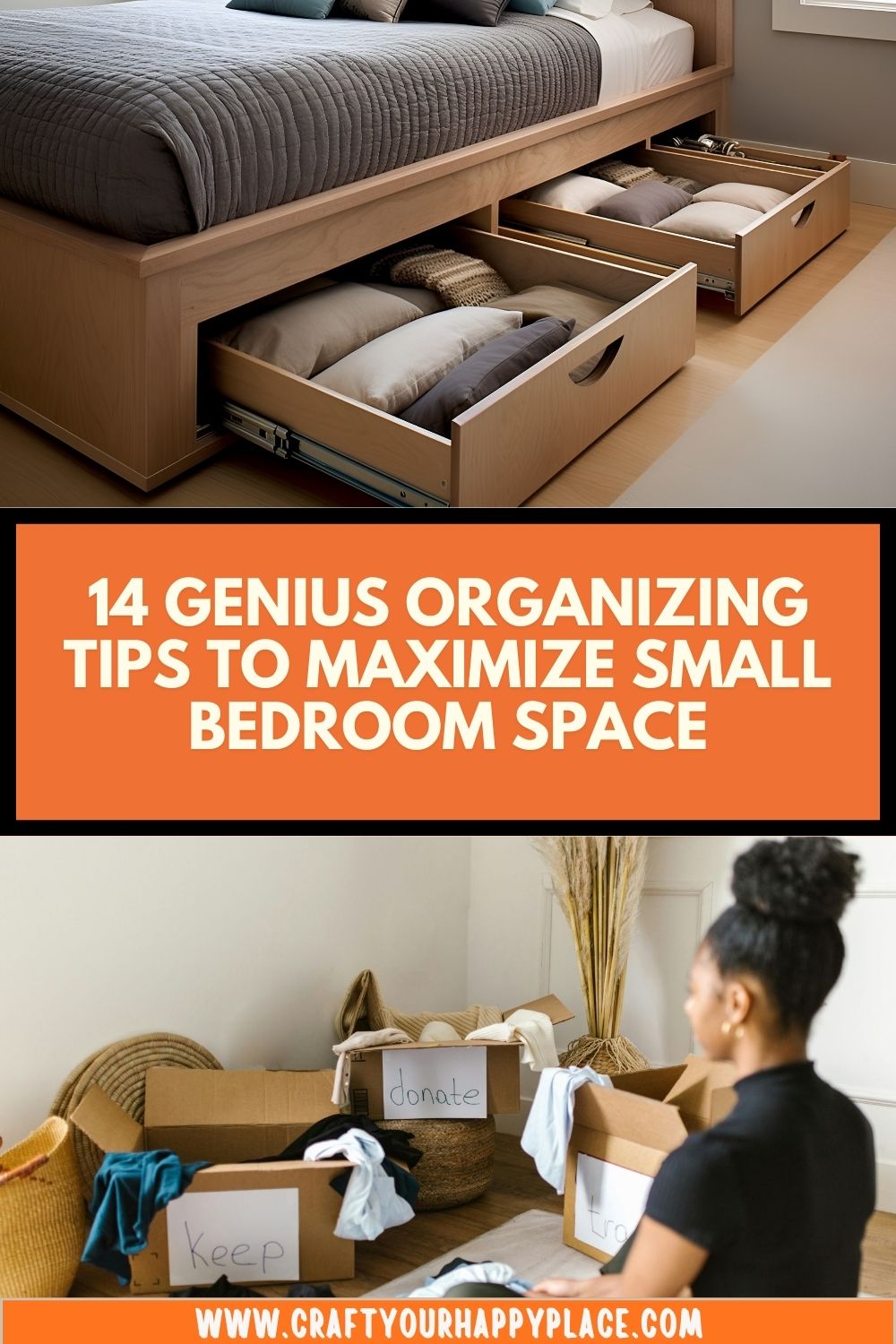 14 Genius Organizing Tips to Maximize Small Bedroom Space - Craft Your ...