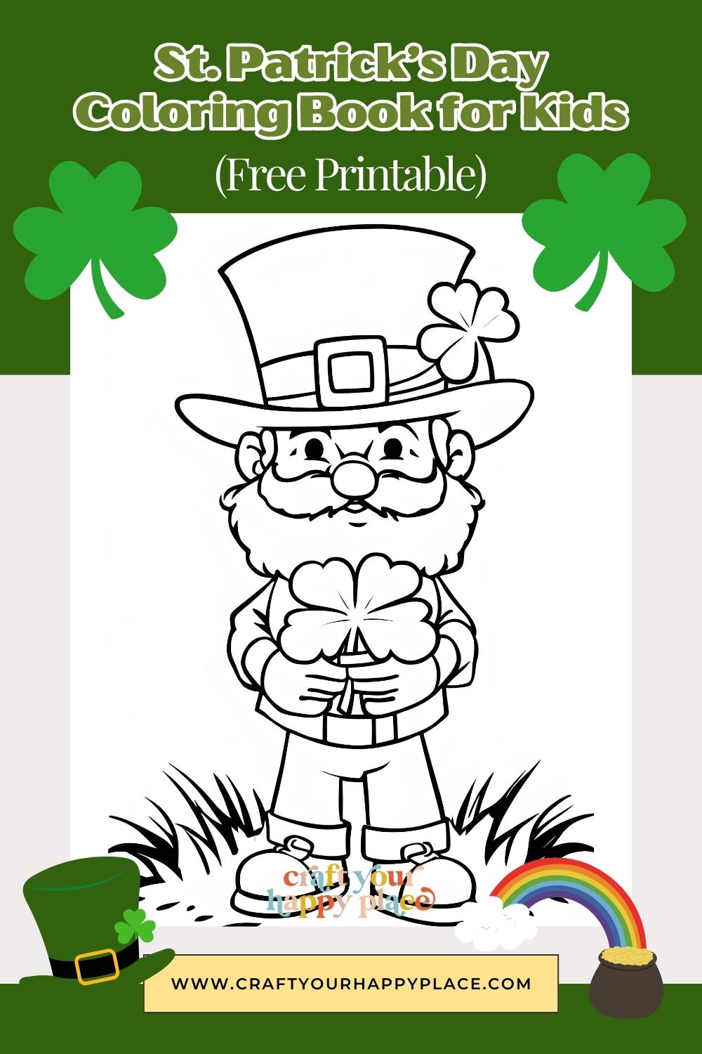 St. Patrick’s Day Coloring Book – Free Printable - Craft Your Happy Place