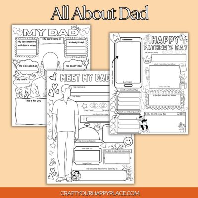 All About Dad Coloring Pages