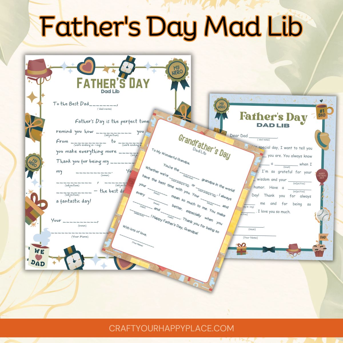 Father's Day Mad Libs Printable