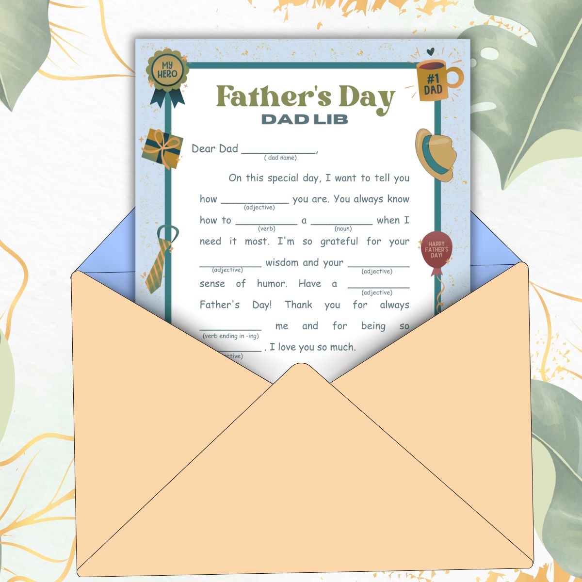 Father's Day Mad Libs Printable - Image 3