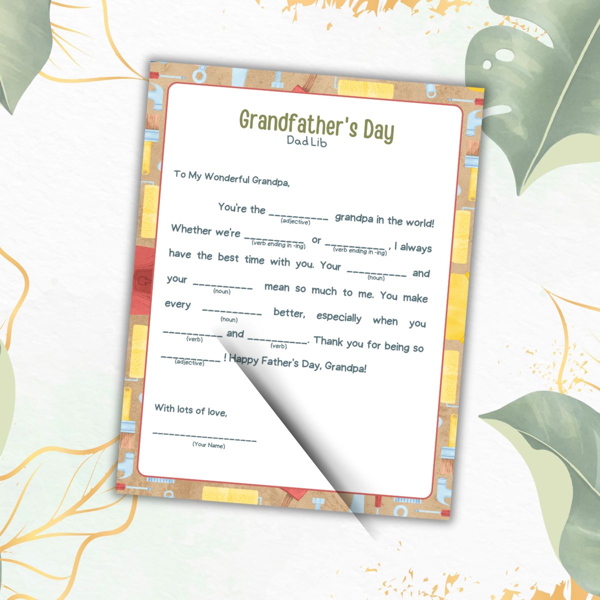 Father's Day Mad Libs Printable - Image 2