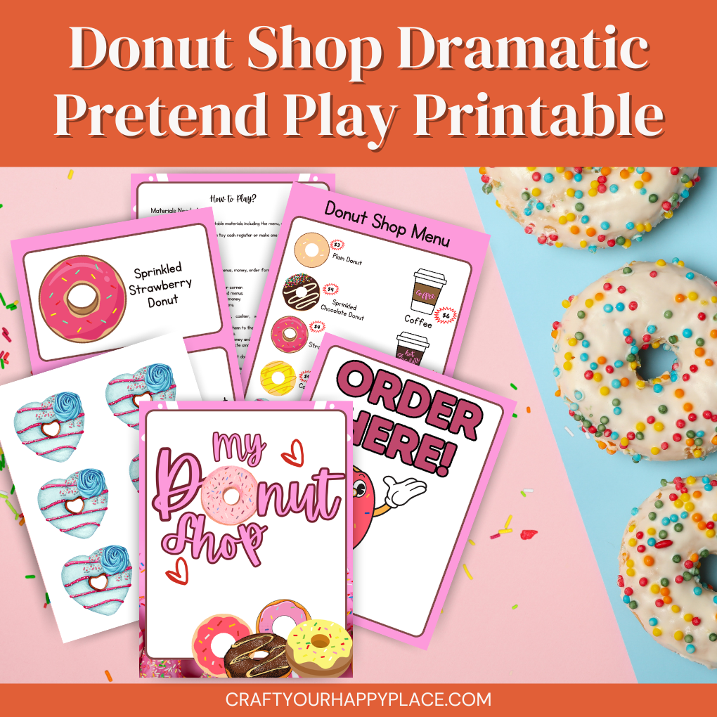 Donut Shop Dramatic Pretend Play Printable