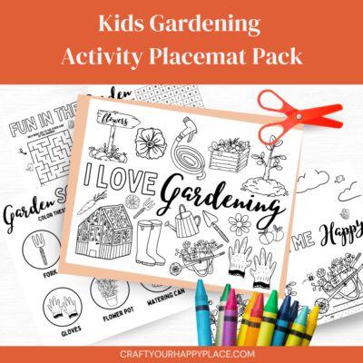 Kids Gardening Activity Placemat Pack