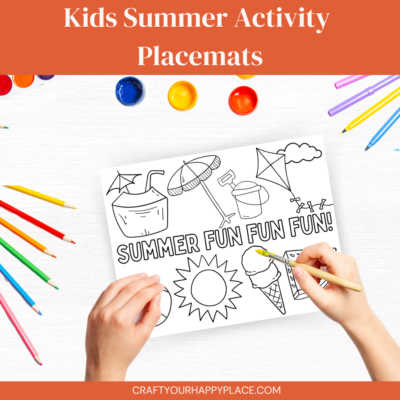 Kids Summer Activity Placemats