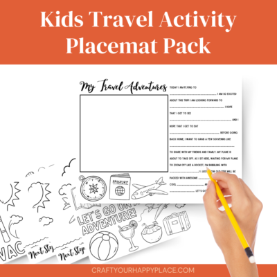 Kids Travel Activity Placemat