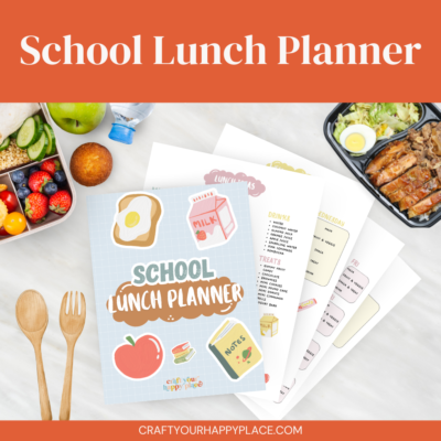 School Lunch Planner Printable