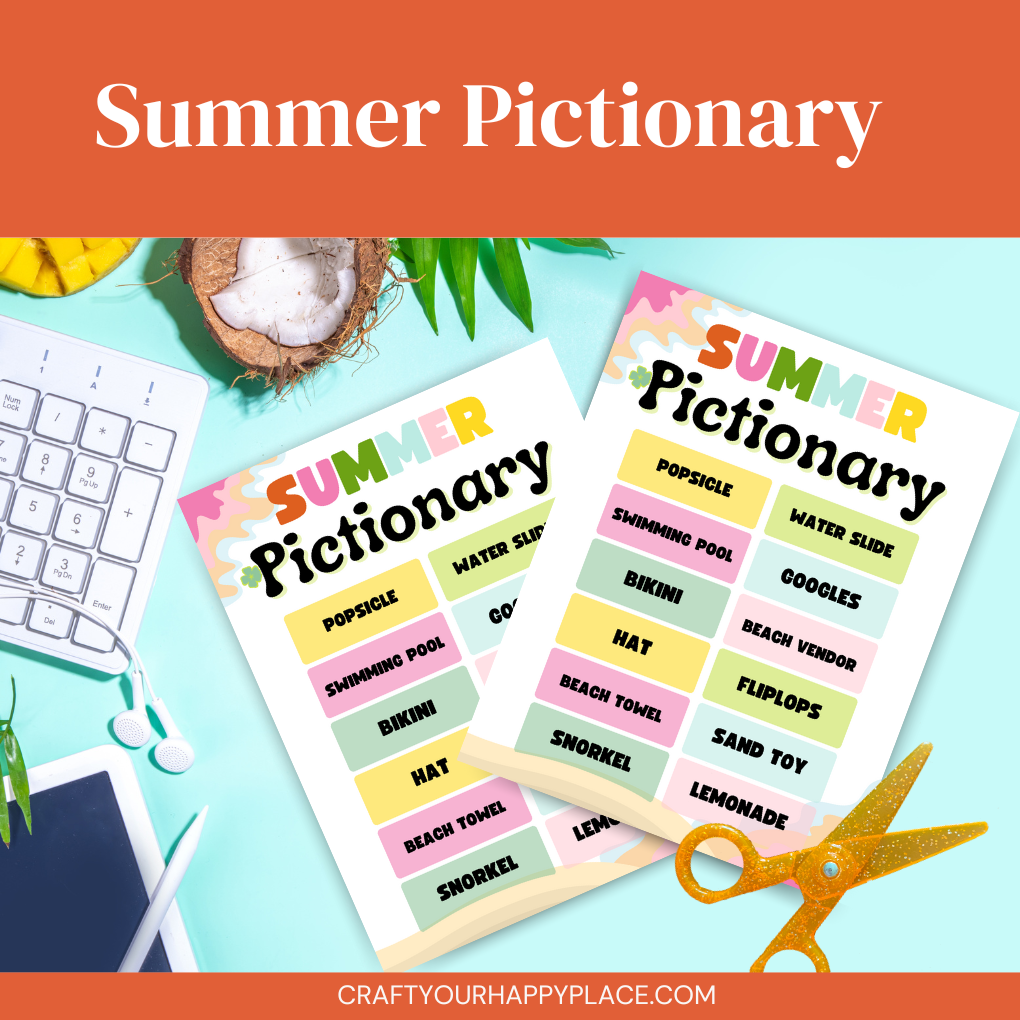 Summer Pictionary Printable