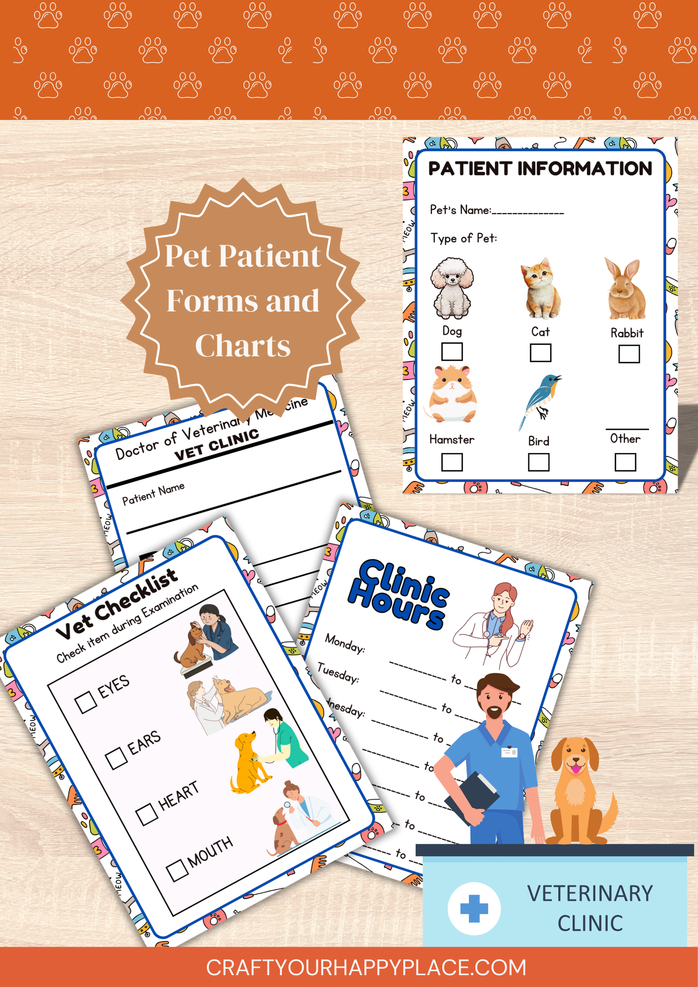 Veterinary Clinic Dramatic Pretend Play Set - Image 2