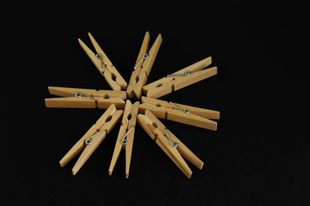 Rustic 3D Clothespin Star